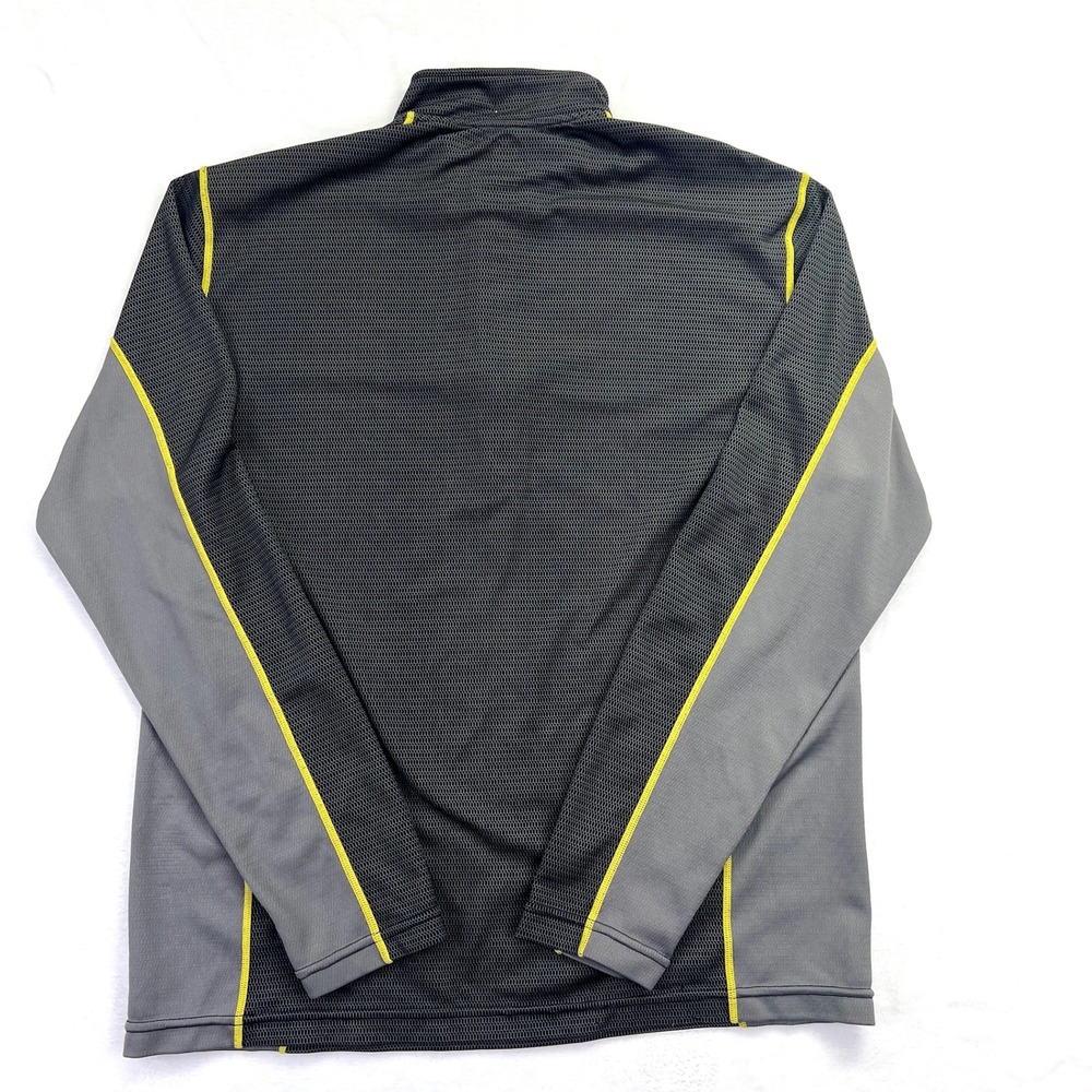 Merrell Mens SelectWick Quarter Zip Pullover‎ Charcoal Grey Yellow L MF20739 - Picture 2 of 8